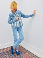 Veste En Jean Brodée À Détails Dentelle – Image 3