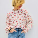 Chemise Liberty À Col Froncé Et Détails Dentelle