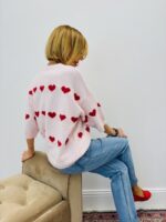 Pull en Maille Douce à Motifs Cœurs Contrastés – Image 8