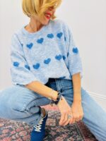 Pull en Maille Douce à Motifs Cœurs Contrastés – Image 5