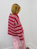 Pull Rayé en Coton Doux à Esprit Graphique – Image 2