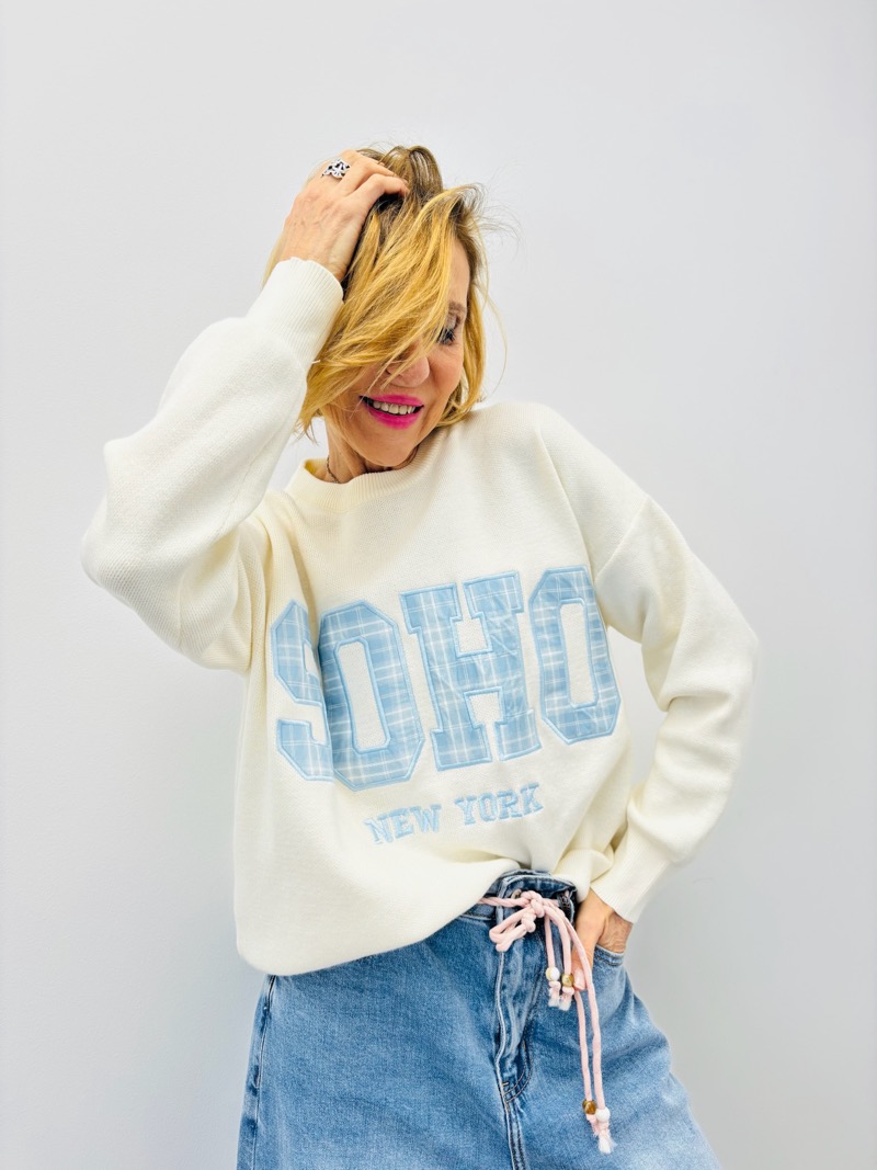 IMG_4304 Pull “SOHO” à Message Brodé Esprit New York – Image 1