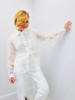 Chemise À Détails Transparence – Élégance Moderne