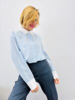 Chemise Rayée Sanoma À Col Bijou Marque Ange – Élégance Décontractée