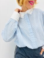 Chemise Rayée Sanoma À Col Bijou Marque Ange – Élégance Décontractée – Image 3
