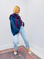 Pull Oversize à Col Camionneur et Capuche Rayée – Image 7