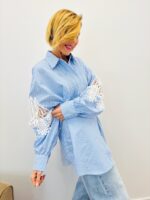 Chemise Oversize Rayée aux Manches Brodées – Image 5