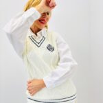 Top En Superposition Maille Et Chemise – Esprit Preppy Chic