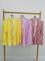 Chemise Rayée À Col Victorien Et Broderie Anglaise – Image 2