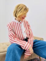 Chemise Rayée À Col Victorien Et Broderie Anglaise