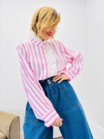 Chemise Rayée À Col Victorien Et Broderie Anglaise – Image 6