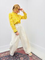 Chemise À Carreaux En Coton À Col Victorien