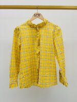 Chemise À Carreaux En Coton À Col Victorien – Image 2