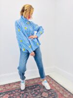 Chemise À Col Victorien Rayée Et Motif Citron – Image 3