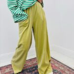 Pantalon Jogg En Velours Coupe Large