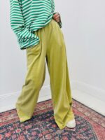 Pantalon Jogg En Velours Coupe Large