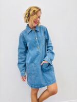 Robe En Jean Coupe Droite À Poches Plaquées – Image 5