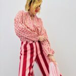 Chemise À Carreaux Motif Cœur En Coton