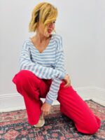 T-Shirt Rayé Manches Longues En Viscose – Image 4