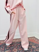 Pantalon Jogg Large À Bandes Contrastées – Style Casual Chic