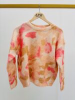 Pull Motif Aquarelle Tons Chauds – Maille Douce & Lumineuse – Image 2