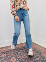 Jean Coupe Flared Taille Haute En Denim Souple