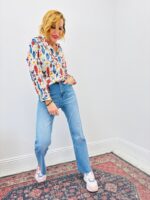 Jean Coupe Flared Taille Haute En Denim Souple – Image 14