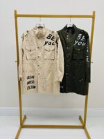 Veste Longue Esprit Militaire – Message & Détails Peints – Image 2