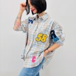 Chemise à Carreaux en Coton – Patchs Esprit Campus