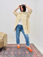 Veste Longue Esprit Militaire – Message & Détails Peints – Image 7