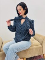 Chemise en Coton à Lavallière – Détail Couture