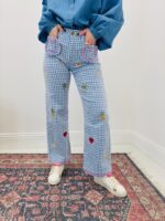 Jean Wide Leg Vichy Brodé – Esprit Fun & Créatif – Image 5