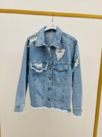 Veste Denim à Détails Cœur – Esprit Casual & Tendance – Image 2