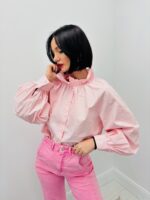 Chemise en Coton à Col Volanté – Élégance Douce & Féminine – Image 6