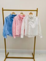 Chemise en Coton à Col Volanté – Élégance Douce & Féminine – Image 2