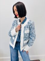 Veste Tweed à Sequins – Chic Lumineux & Élégance Moderne