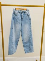 Jean Coupe Barrel Bleu Clair – Allure Moderne & Confort Absolu – Image 2