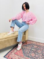 Tunique Rayée en Coton Brodé – Douceur Bohème & Féminité – Image 3