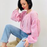 Tunique Rayée en Coton Brodé – Douceur Bohème & Féminité