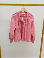 Chemise Lavallière Rayée en Coton – Élégance Féminine & Intemporelle – Image 2