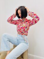 Chemise Fleurie Multicolore en Coton – Éclat Printanier & Style Féminin – Image 4