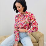 Chemise Fleurie Multicolore en Coton – Éclat Printanier & Style Féminin