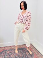 Chemise Fleurie en Viscose à Volants – Douceur Bohème & Élégance Naturelle