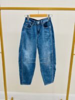 Jean Coupe Barrel Taille Haute – Denim Moderne & Tendance – Image 2