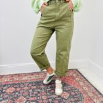 Jean Taille Haute à Poches Plaquées – Coupe Droite