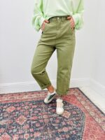 Jean Taille Haute à Poches Plaquées – Coupe Droite