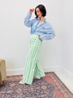 Chemise Rayée En Coton À Broderies Florales Et Finition Festonnée – Image 3