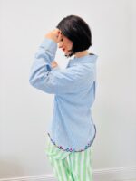 Chemise Rayée En Coton À Broderies Florales Et Finition Festonnée – Image 5