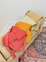 Sac Bandoulière Effet Toile De Jute À Rabat Structuré