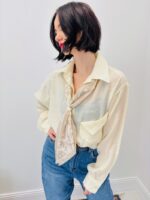 Chemise Élégante À Foulard Intégré En Tencel – Image 6